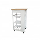 Carro Organizador Bambú Atma Home Blanco 