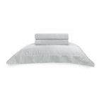 Juego De Sabanas Lisas Twin 100% Algodón Gris 150h