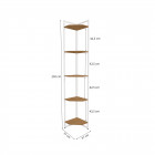 ESTANTERIA ESQUINERO DE 5 NIVELES TIPO INDUSTRIAL 202X31X42,5