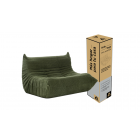 Sillón En Caja Togo 2 Cuerpos Atma Home Corderoy Verde Oscuro