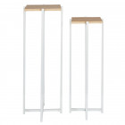 Set de Mesas Altas Proline Tipo Industrial Blancas