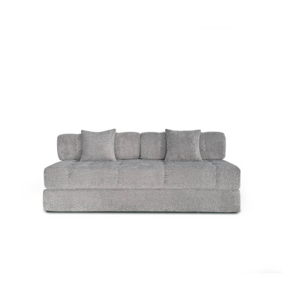 Sofá Cama En Caja 3 Cuerpos Atma Home Corderoy Gris