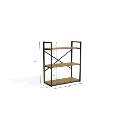 ESTANTERIA DE 3 NIVELES 87X72X33 TIPO INDUSTRIAL