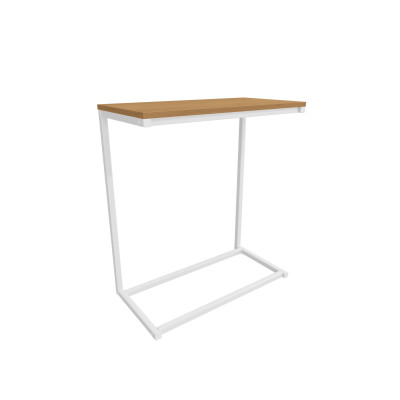 Mesa Auxiliar de Arrime Tipo Industrial Atma Home Blanca