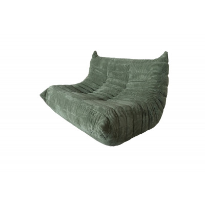 Sillón En Caja Togo 2 Cuerpos Atma Home Corderoy Verde Oscuro