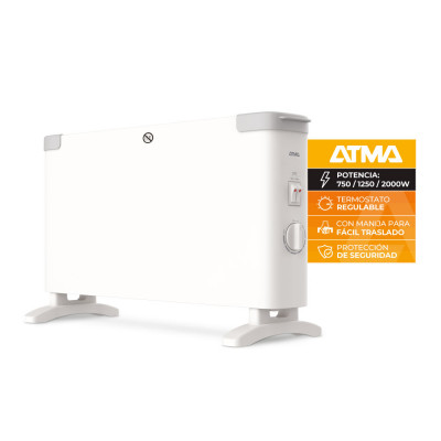Convector Eléctrico Atma 2000W Termostato Regulable
