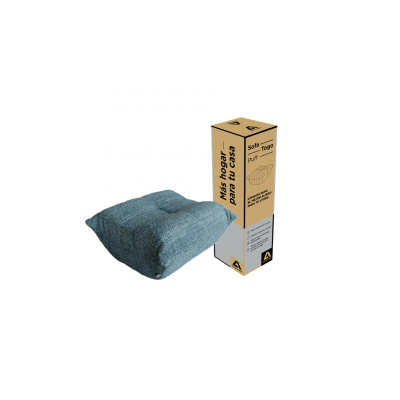 Puff En Caja Togo Atma Home Liso Petróleo
