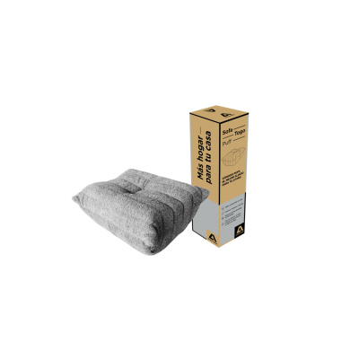 Puff En Caja Togo Atma Home Liso Gris