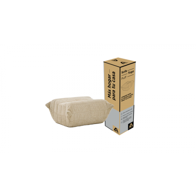 Puff En Caja Togo Atma Home Liso Beige