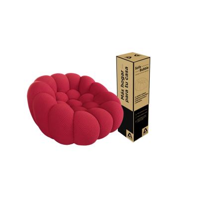 Sillón En Caja Bubble Atma Home Bordo