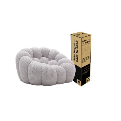 Sillón En Caja Bubble Atma Home Gris Claro