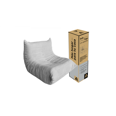 Sillón En Caja Togo 1 Cuerpo Atma Home Corderoy Beige