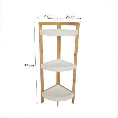 Esquinero Atma Home De Bambú Y Mdf 3 Niveles