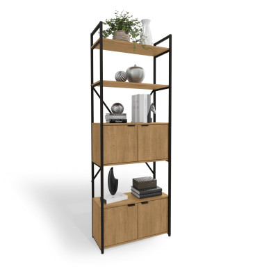Estantería Tipo Industrial Atma 4 Niveles con Puertas