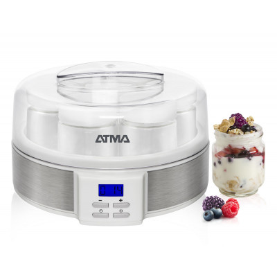 Atma - Robot de Cocina Blanco 8 en 1 ATMAMIX 12 programas - 10 velocidades  - pantalla LCD - Bowl Acero inoxidable